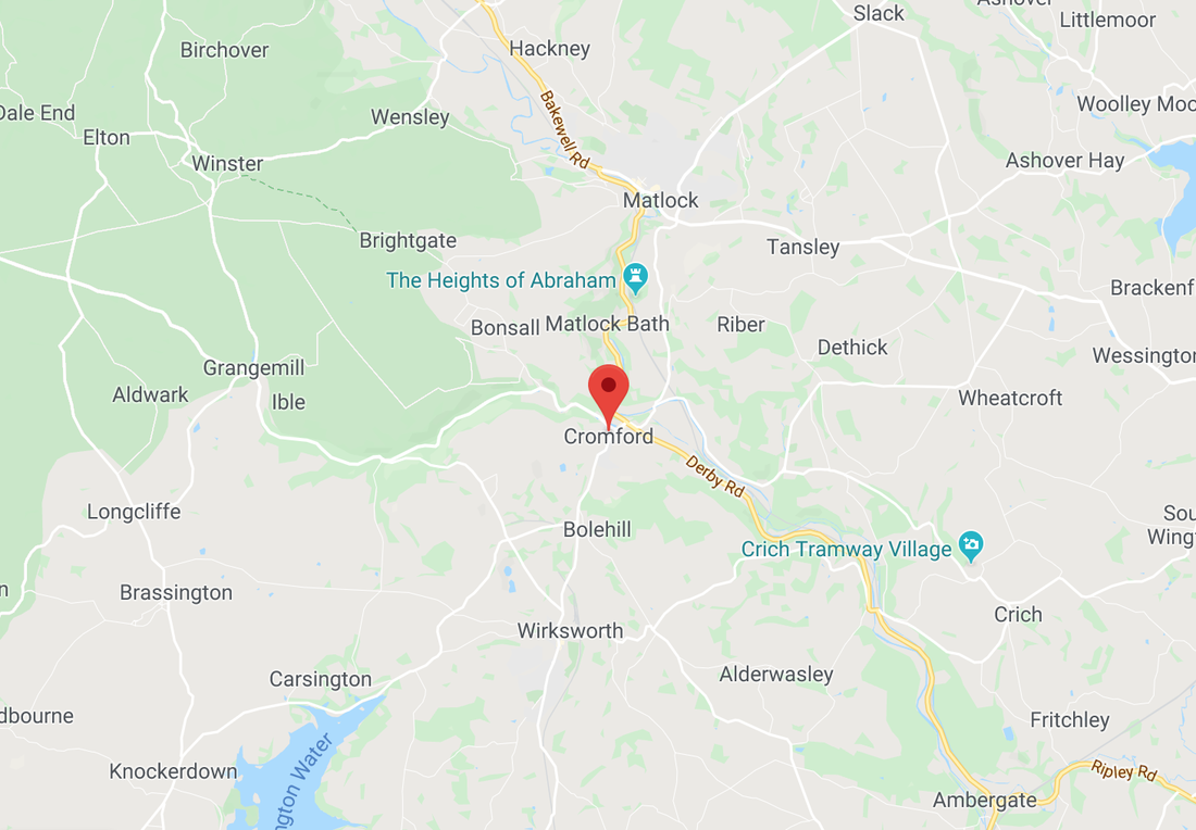 Cromford Derbyshire map